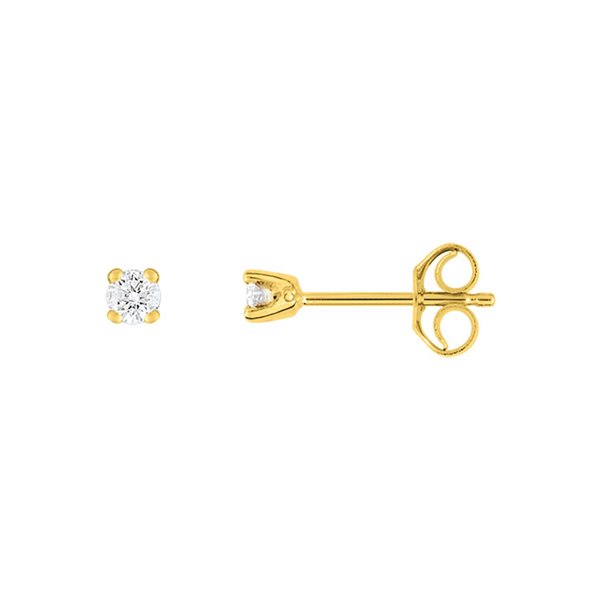 Boucles d'oreilles clou diamant 0.06 Or Jaune 750