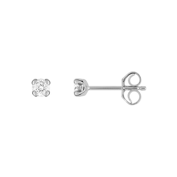 Boucles d'oreilles clou diamant 0.10ct Or Blanc 750