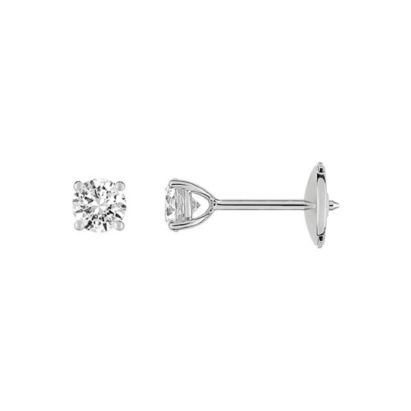 Boucles d'oreilles clou diamant 0.75ct Or Blanc 750