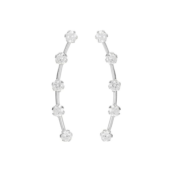 Boucles d'oreilles divers oxyde(s) de zirconium Or Blanc 375