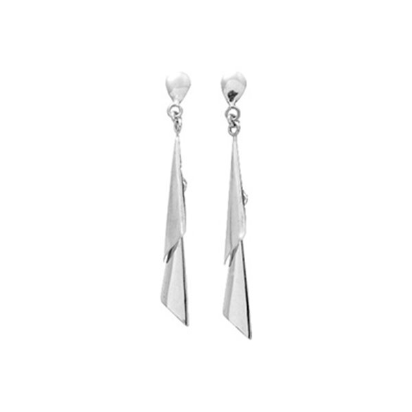 Boucles d'oreilles pendantes Or Blanc 375