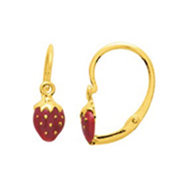 Boucles d'oreilles brisu Or Jaune 375