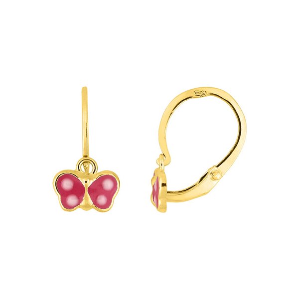 Boucles d'oreilles brisu Or Jaune 375