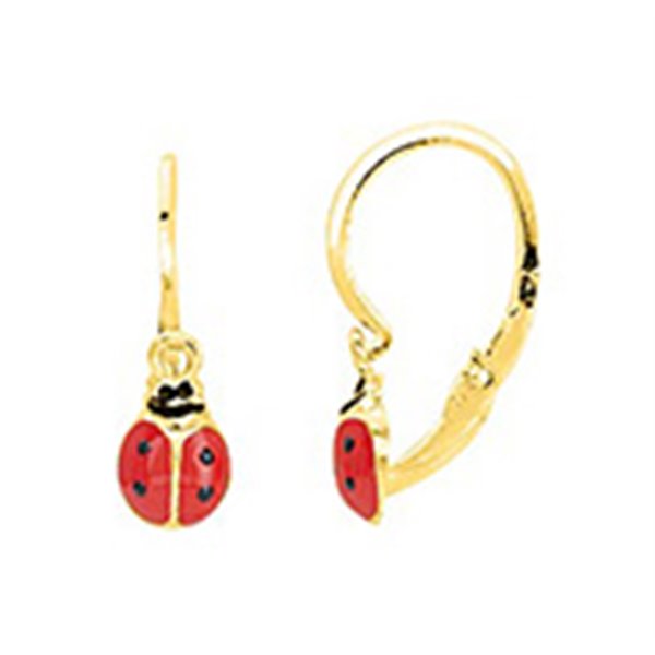 Boucles d'oreilles brisu Or Jaune 375