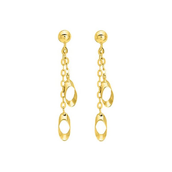 Boucles d'oreilles pendantes Or Jaune 375