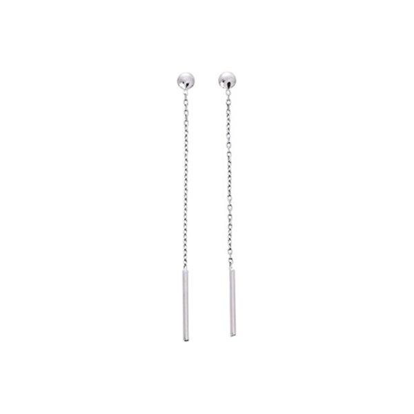 Boucles d'oreilles pendantes Or Blanc 375