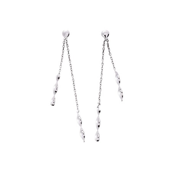 Boucles d'oreilles pendantes Or Blanc 375