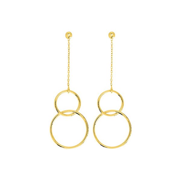 Boucles d'oreilles pendantes Or Jaune 375