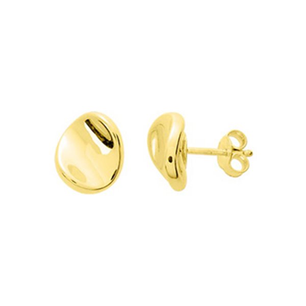 Boucles d'oreilles clou électroformées Or Jaune 750