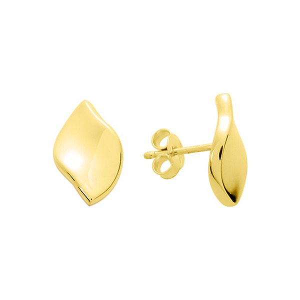 Boucles d'oreilles clou électroformées Or Jaune 750