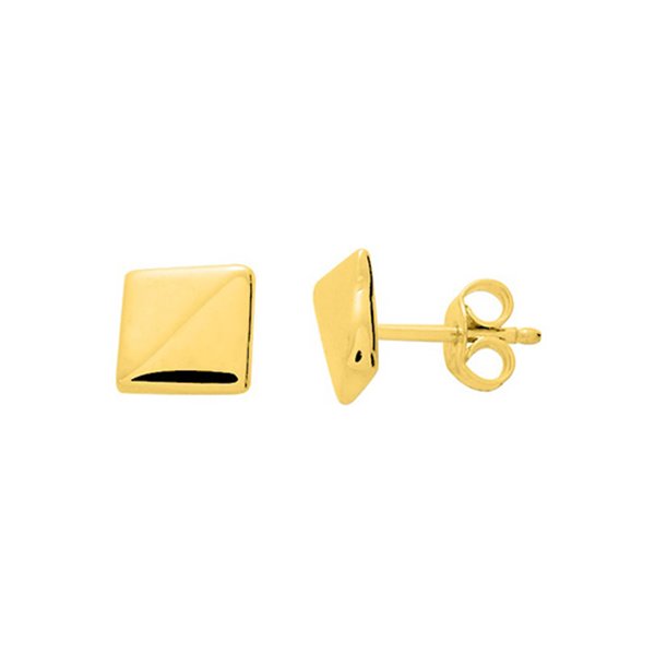 Boucles d'oreilles clou électroformées Or Jaune 750