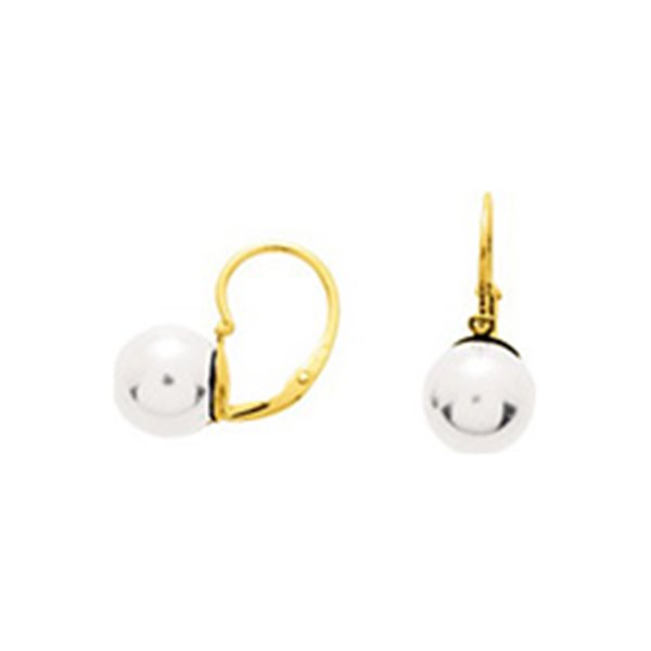 Boucles d'oreilles brisu perle de culture d'eau douce