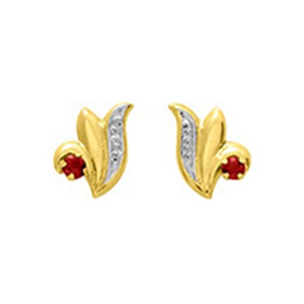 Boucles d'oreilles clou Or Jaune 750 ru