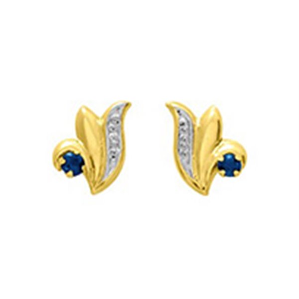 Boucles d'oreilles clou Or Jaune 750 sa