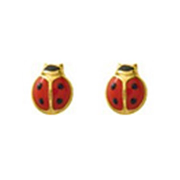 Boucles d'oreilles clou vis laqué Or Jaune 750