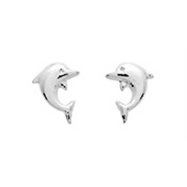 Boucles d'oreilles clou Or Blanc 750