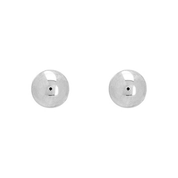 Boucles d'oreilles clou 4mm Or Blanc 750