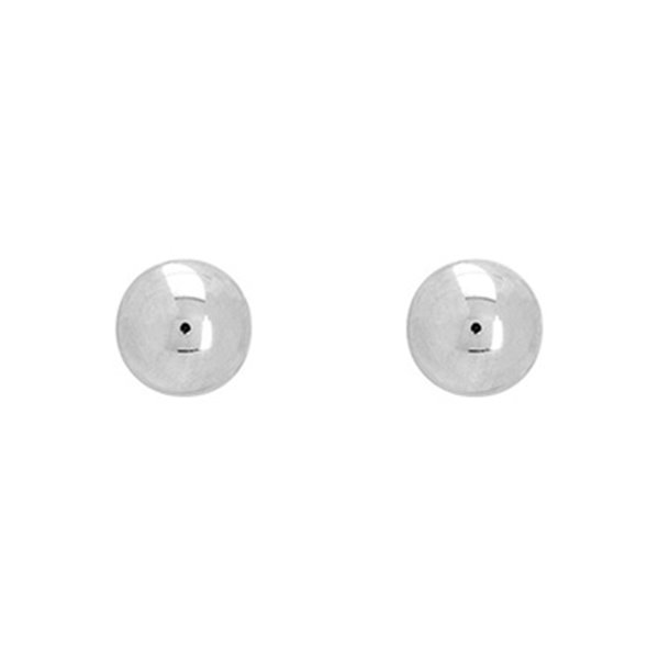 Boucles d'oreilles clou 3mm Or Blanc 750