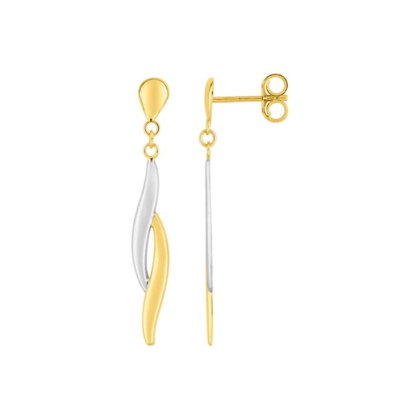 Boucles d'oreilles pendantes Or Jaune 375 rhodiée