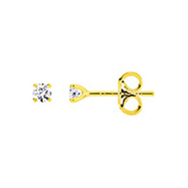 Boucles d'oreilles clou diamant 0.16ct Or Jaune 375