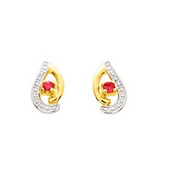 Boucles d'oreilles clou Or Jaune 375 ru