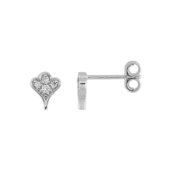 Boucles d'oreilles clou diamant 0.05ct Or Blanc 750