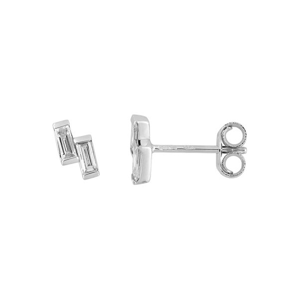 Boucles d'oreilles clou diamant 0.18ct Or Blanc 750