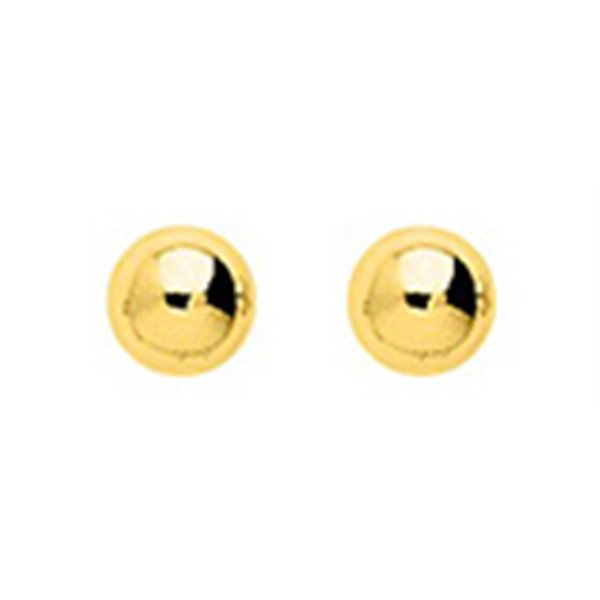 Boucles d'oreilles clou 5mm Or Jaune 750