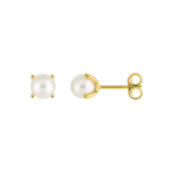 Boucles d'oreilles clou perle de culture d'eau douce Or Jaune 750