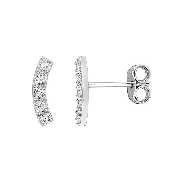 Boucles d'oreilles clou diamant 0.13ct Or Blanc 750