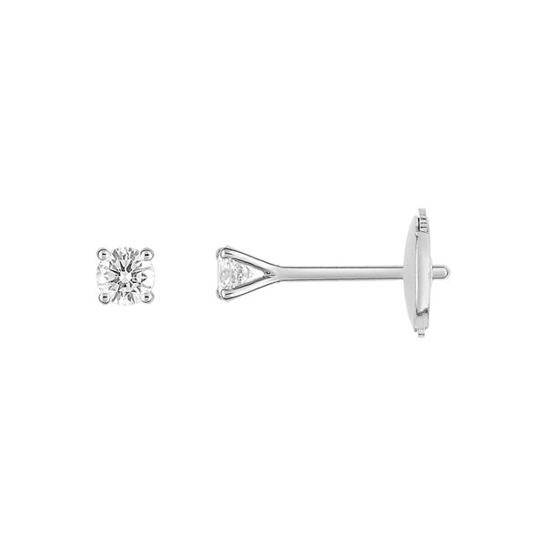 Boucles d'oreilles clou diamant 0.20ct Or Blanc 750