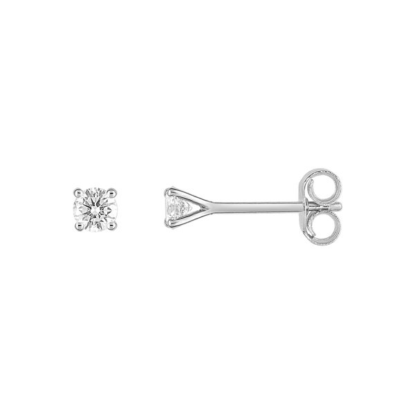 Boucles d'oreilles clou diamant 0.20ct Or Blanc 750