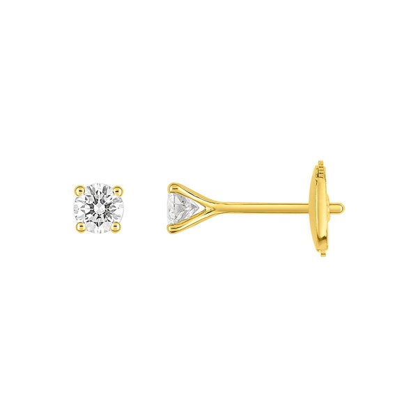 Boucles d'oreilles clou diamant 0.30ct Or Jaune 750