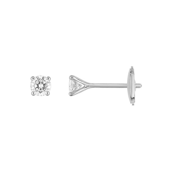 Boucles d'oreilles clou diamant 0.30ct Or Blanc 750