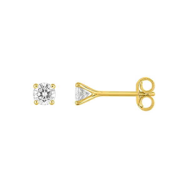 Boucles d'oreilles clou diamant 0.30ct Or Jaune 750