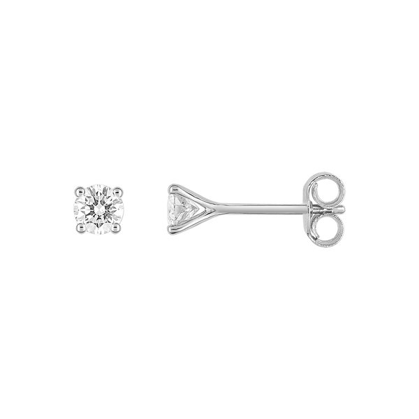 Boucles d'oreilles clou diamant 0.30ct Or Blanc 750