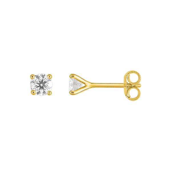 Boucles d'oreilles clou diamant 0.40ct Or Jaune 750