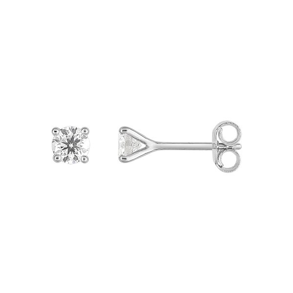 Boucles d'oreilles clou diamant 0.40ct Or Blanc 750