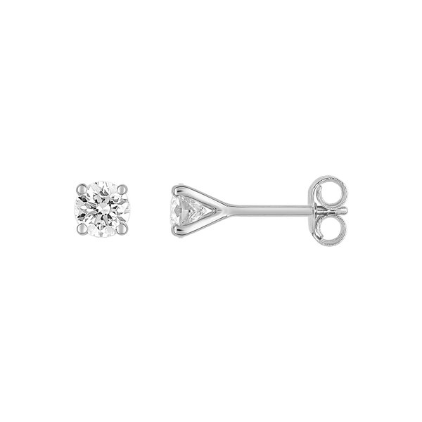 Boucles d'oreilles clou diamant 0.50ct Or Blanc 750