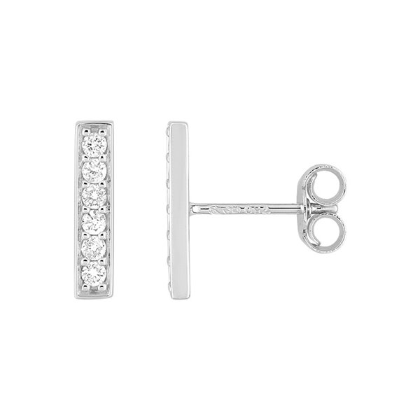 Boucles d'oreilles clou diamant 0.15ct Or Blanc 750