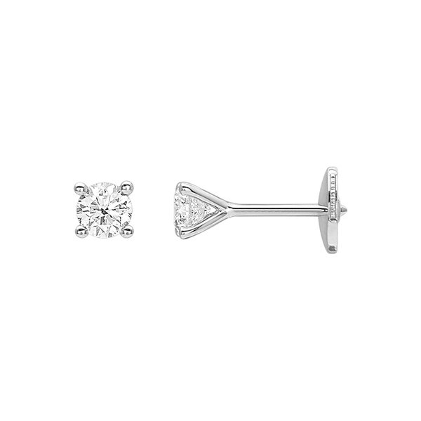 Boucles d'oreilles clou diamant 0.45ct Or Blanc 750