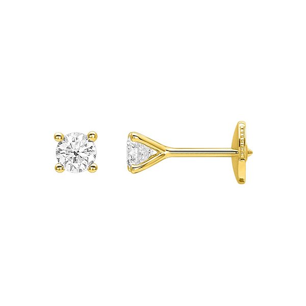 Boucles d'oreilles clou diamant 0.45ct