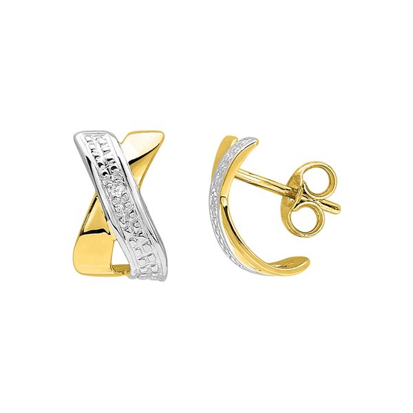 Boucles d'oreilles clou diamant 0.01ct Or Jaune 750