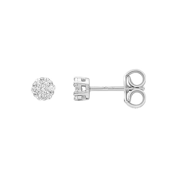 Boucles d'oreilles clou diamant 0.15ct Or Blanc 750