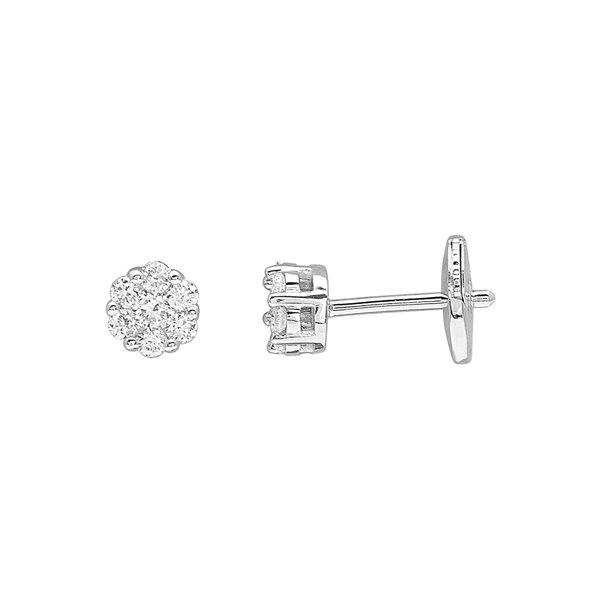 Boucles d'oreilles clou diamant 0.20ct Or Blanc 750