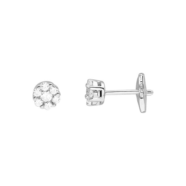 Boucles d'oreilles clou diamant 0.25ct Or Blanc 750