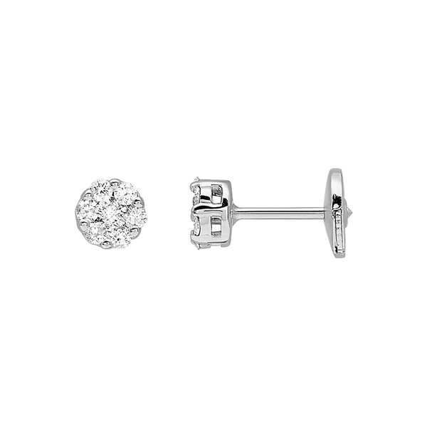 Boucles d'oreilles clou diamant 0.25ct Or Blanc 750