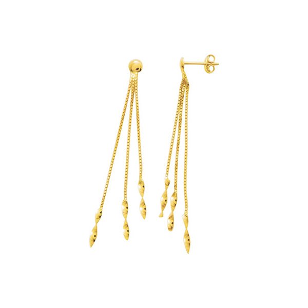 Boucles d'oreilles pendantes Or Jaune 750