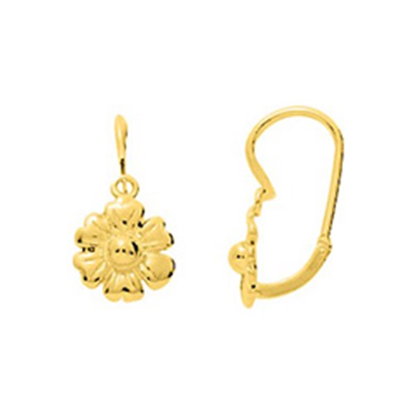 Boucles d'oreilles brisu Or Jaune 750