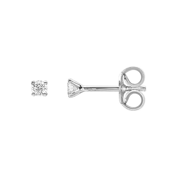 Boucles d'oreilles clou diamant 0.09ct Or Blanc 750